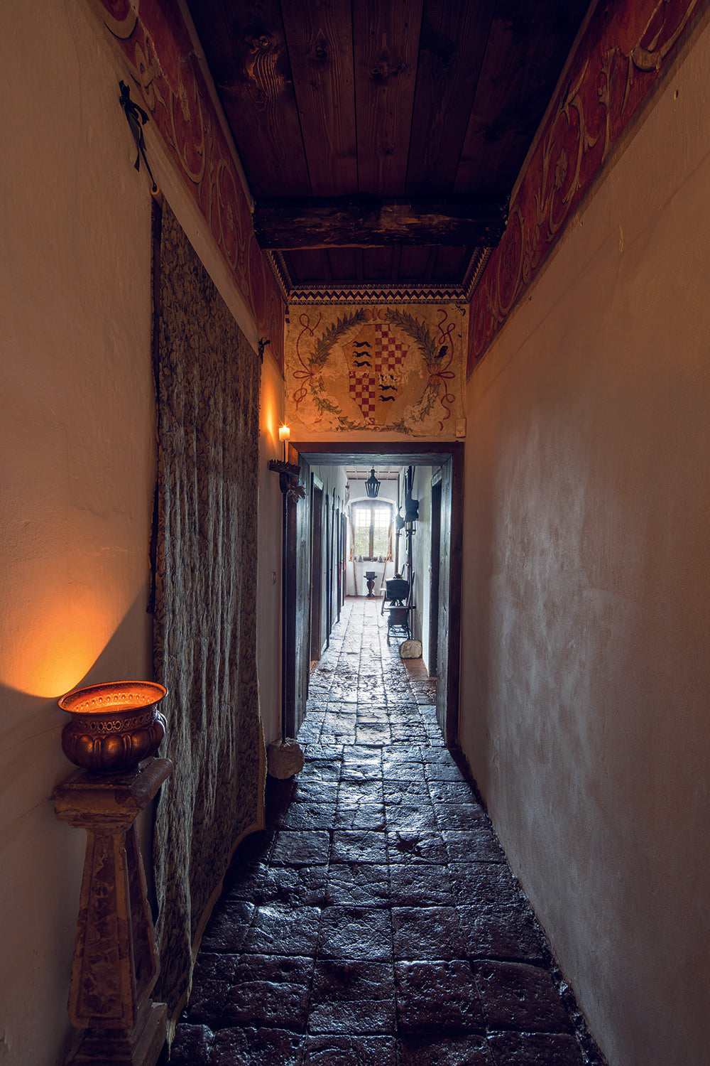 Singolare corridoio della dimora storica La Brunelde
